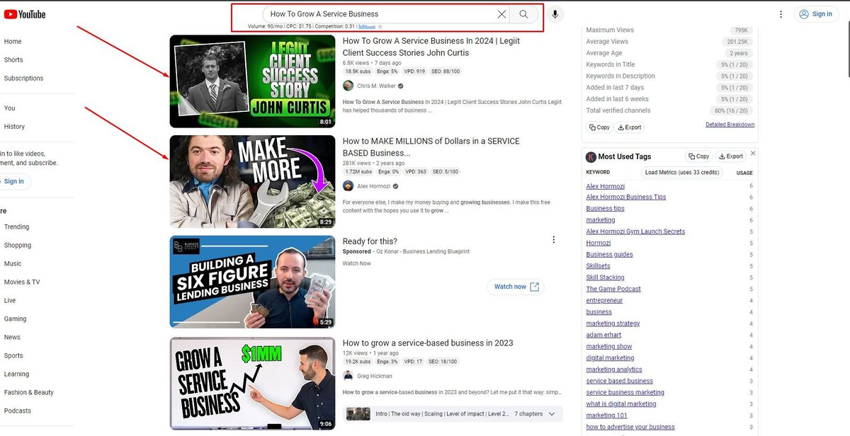 YouTube SEO is underrated.

I consistently get 1000s of visitors and email subscribers from it.

And even outrank people like Alex Hormozi.

How? 
Like + Comment “YT” and I’ll DM you my course for free

(Must be following)