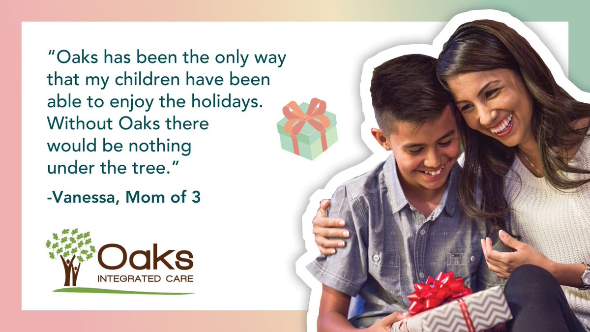 This holiday season, many families like Vanessa's will struggle to make holiday memories possible.🎁 There's still time to sponsor a family or make a monetary donation! Learn more- bit.ly/OaksHoliday2023 #OaksHoliday2023