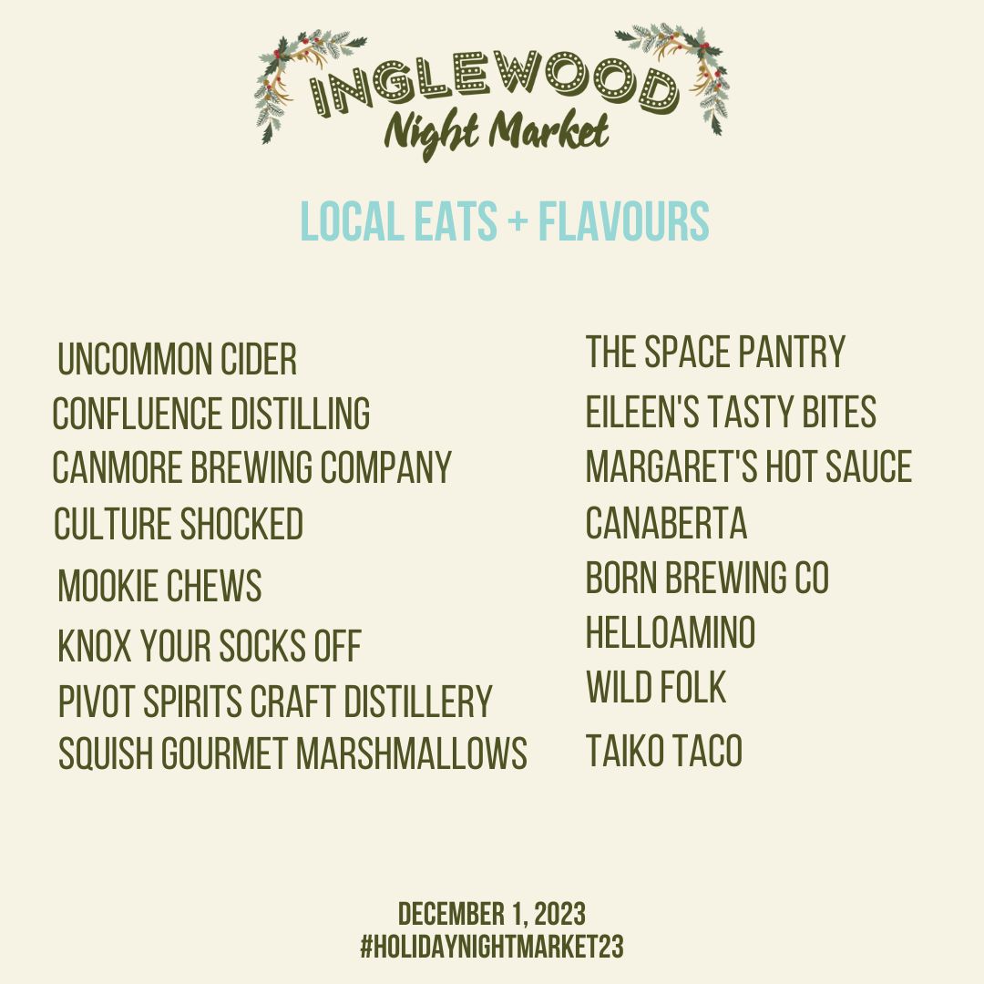 [ FRIDAY, DECEMBER 1 #HOLIDAYNIGHTMARKET VENDOR GUIDE ]

Are you all caught up on your holiday shopping? 🛍️ If you're not, have no fear! You've still got one more weekend of the #HolidayNightMarket to take advantage of!