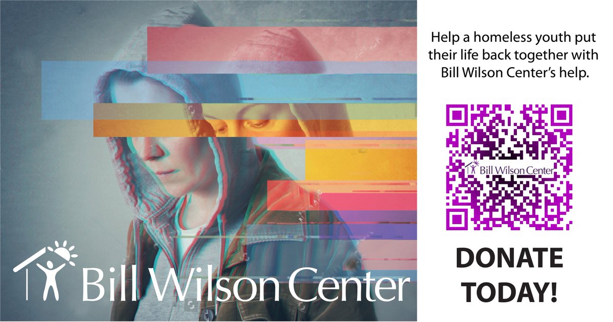 Help a homeless youth put their life back together with Bill Wilson Center’s help ... Make a Cyber Monday online donation today. billwilsoncenter.org/ways_to_give/