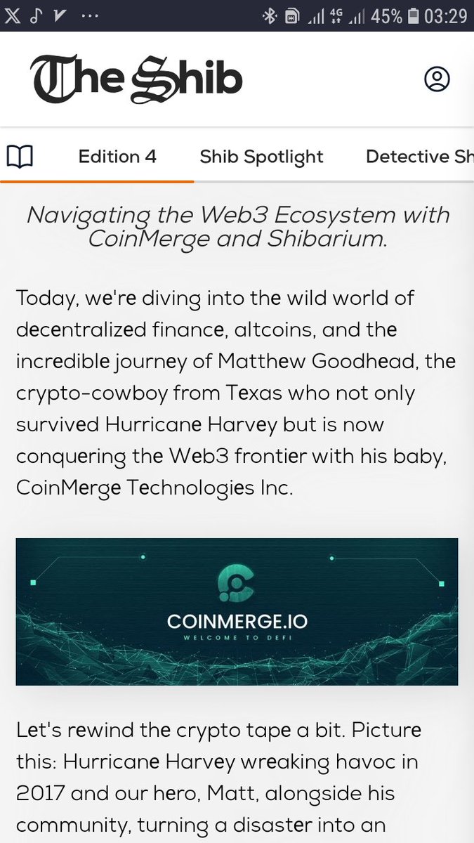Behrang_CMT's tweet image. CoinMergе Rides the Shibarium Wave on a Transformative Web3 Journey

$CMOS #CoinMerge 🔥

@coinmerge

news.shib.io/article/6564f5…

#SHIB #SHIBARMY #Shibarium 

#CMTitans
#Crypto_Marketing_Titans