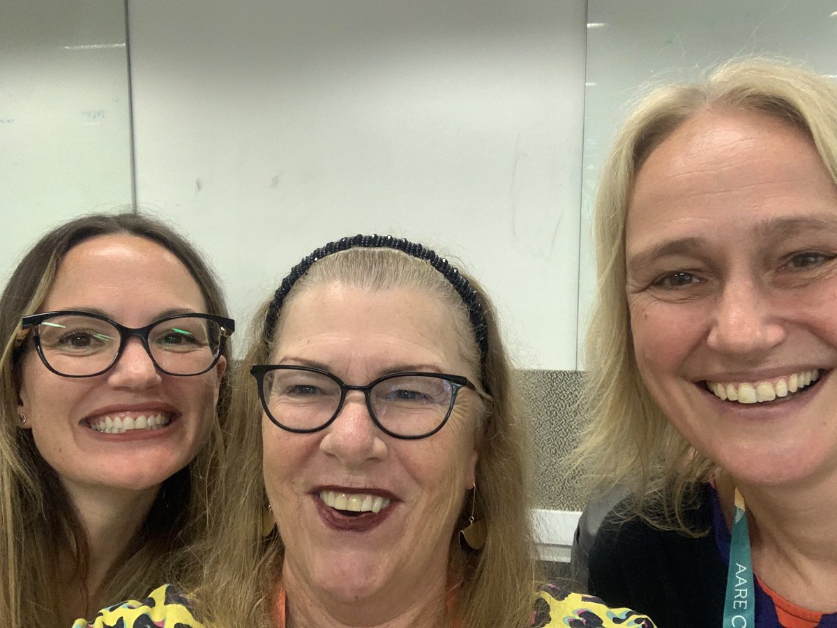 Day 1 #AARE2023, a joy to present with Dr Jennifer Stevens-Ballenger @latrobe and a selfie with @PamBurnard an inspiration to us both!