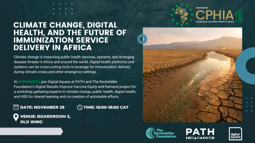 Joining @CPHIA_AfricaCDC for #CPHIA2023? 🌍

Make time for the <a href="/RockefellerFdn/">The Rockefeller Foundation</a> and <a href="/PATHtweets/">PATH</a> session on #ClimateChange, how it's impacting vaccine delivery, and how digital solutions can future-proof those vital health services. #NewPublicHealthOrder