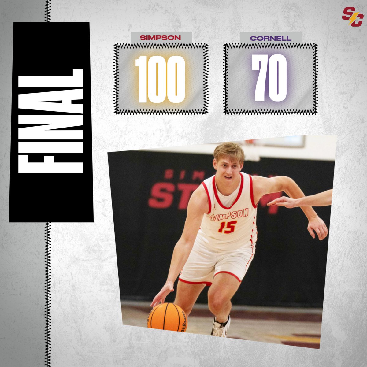 💯 Points! Storm win and hit the century mark with career-highs in points from Andrew Gibb and Austin Murrow!

Gibb - 27 pts, 7 rebs
Rehmeier - 15 pts, 7 rebs
Murrow - 14 pts, 9 rebs
Darling - 13 pts, 3 rebs

📰 tinyurl.com/32d4vuj4

#rollriversMBB #d3hoops
