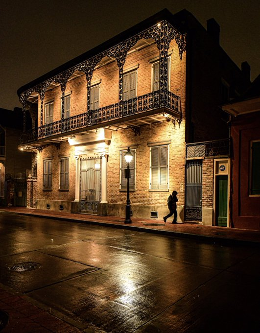 Rainy night on Bourbon, New Orleans
