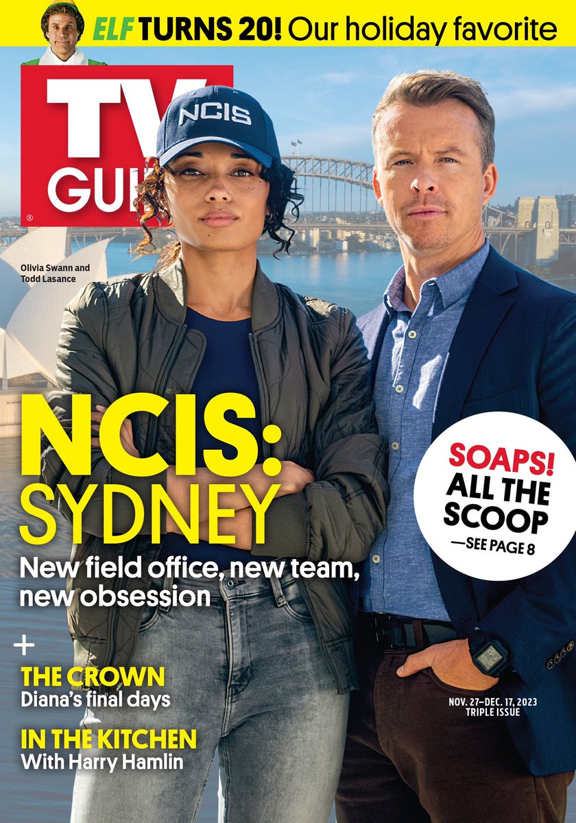 The new #NCISSydney team stuns on the cover of the latest issue of TV Guide Magazine 🤩 Plus, #TheCrown, #Elf turns 20, and more.