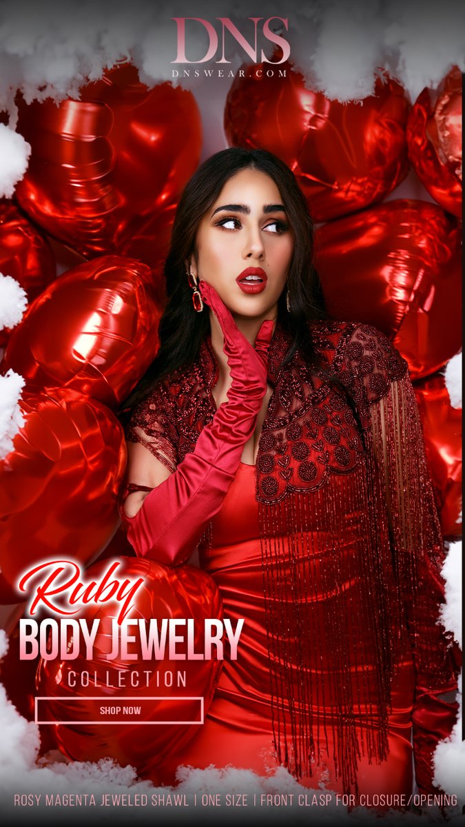 DnsWear's tweet photo. Ruby Jeweled Shawl | DNS Wear
Enter a mine of rubies and bathe in the splendor of your own light.
Shop Now: https://t.co/1Ld47qTEXy
#bodyart  #womensfashion  #womenempowerment https://t.co/vVkS7aaEkn