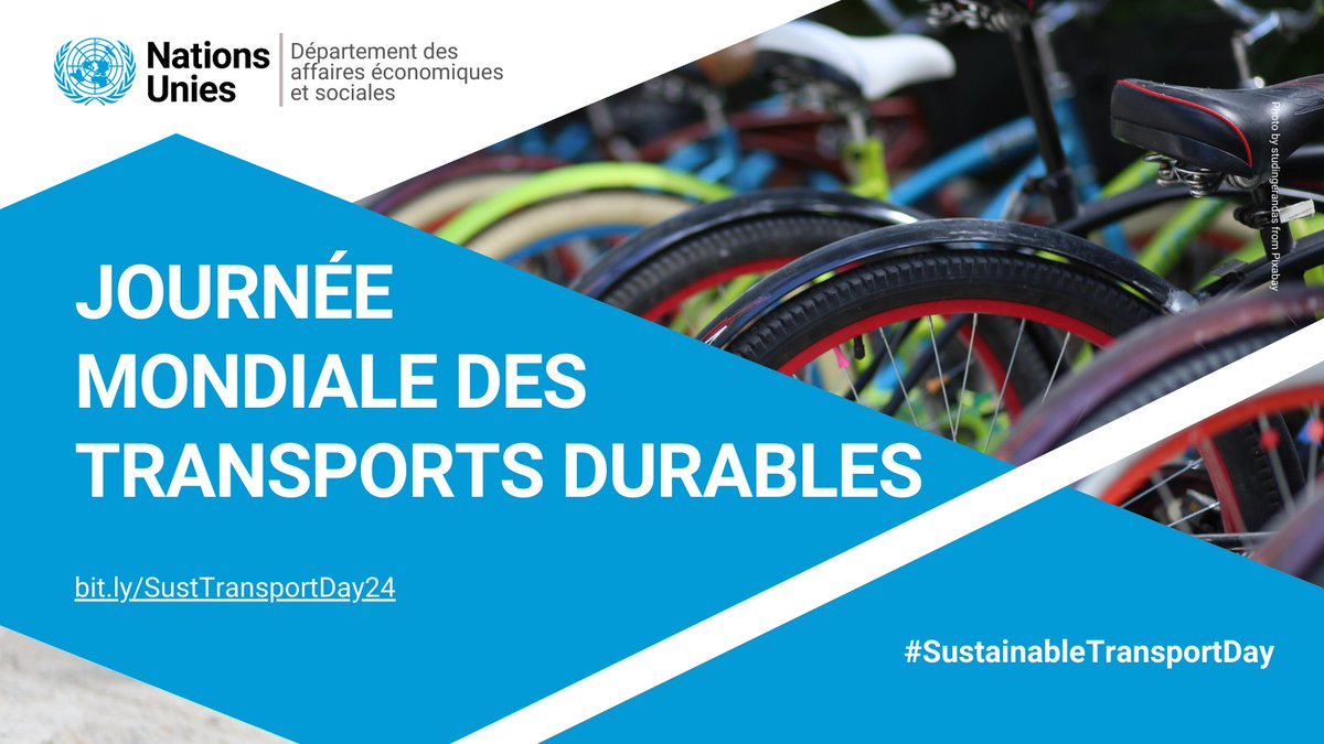 ONU_fr's tweet photo. Dimanche, nous célébrons pour la première fois la Journée mondiale des #TransportsDurables.

Que ce soit pour le travail ou pour le plaisir, les choix de notre moyen de transport ont un impact important sur notre planète.➡️ https://t.co/KqtBTUSf9p https://t.co/hvhMlOimD5