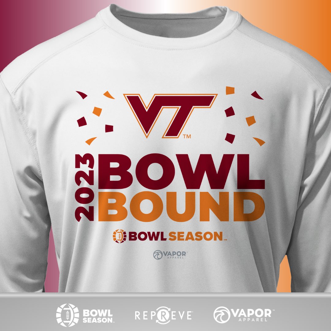 BowlSeason's tweet photo. ENTER SANDMAN! @HokiesFB is officially #BowlBound 🎉
#BowlSeason #BowlGames #BowlEligible #SixWins #VTFootball #VTHokies #Hokies #ACC #Football #Gameday #Repreve #VaporApparel #RecycledFiber #CollegeFootball #ESPN #Explore #ExplorePage https://t.co/ECHsVtB7HH