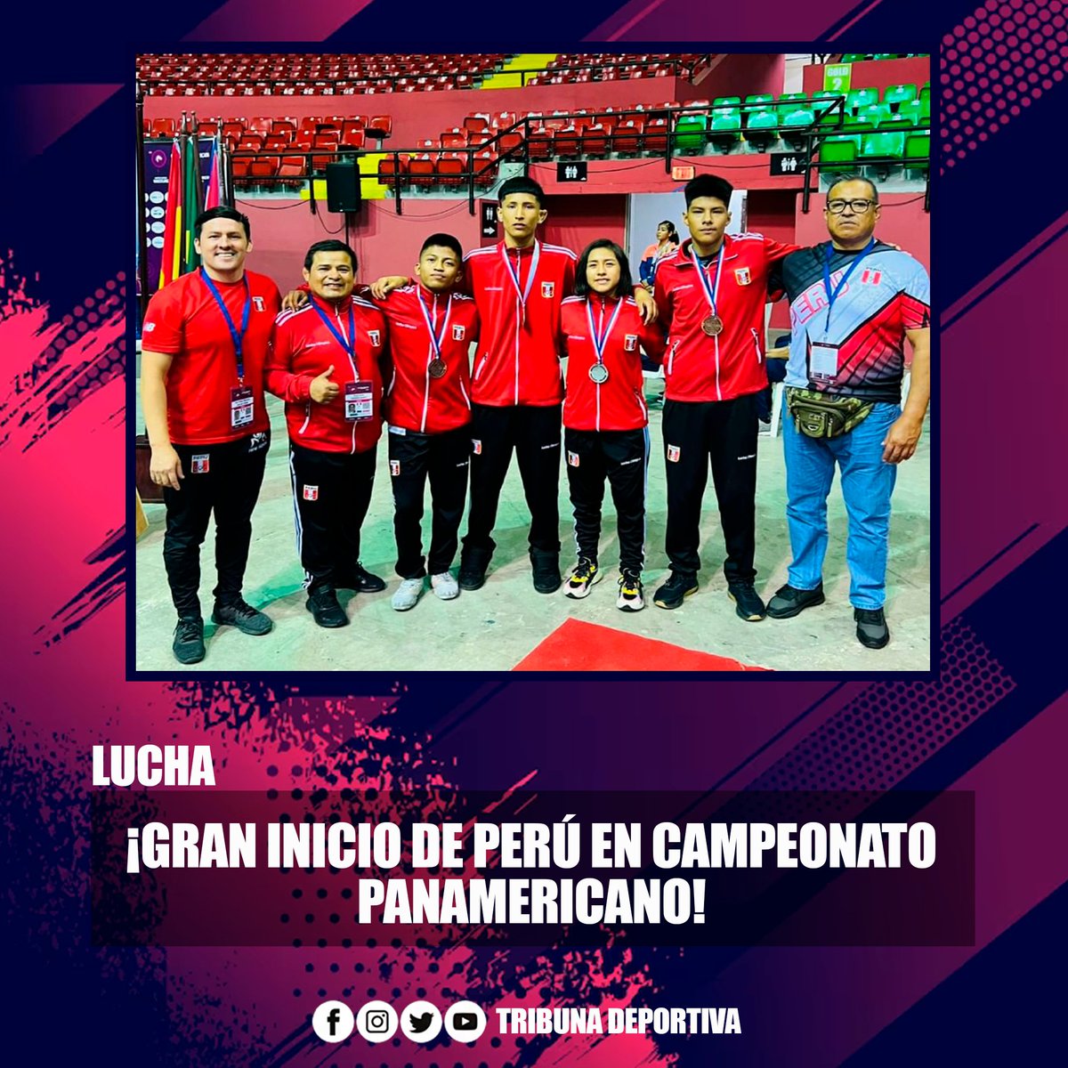 ¡GRAN INICIO DE PERÚ EN CAMPEONATO PANAMERICANO!

Nuestra delegación sub 15 de lucha inició el Campeonato Panamericano de dicho deporte con un total de 4 medallas. En el primer día de competencia los medallistas fueron los siguientes: