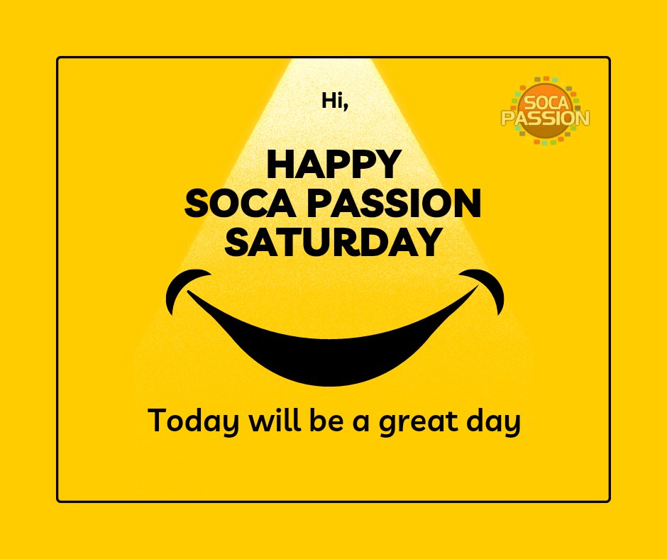SocaPassion's tweet photo. Happy Soca Passion Saturday https://t.co/3f0W3NJIE9