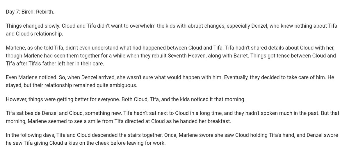 CyraAngie's tweet photo. Day 7: Birch: Rebirth.
Tifa has a conversation with Denzel about what he thinks about the relationship she has with Cloud.
#CloTiWeek2023 #CloTiFallFestival2023 #ใฏใฉใใฃ้ฑ้2023 #cloti https://t.co/7zuZ9IWXtf
