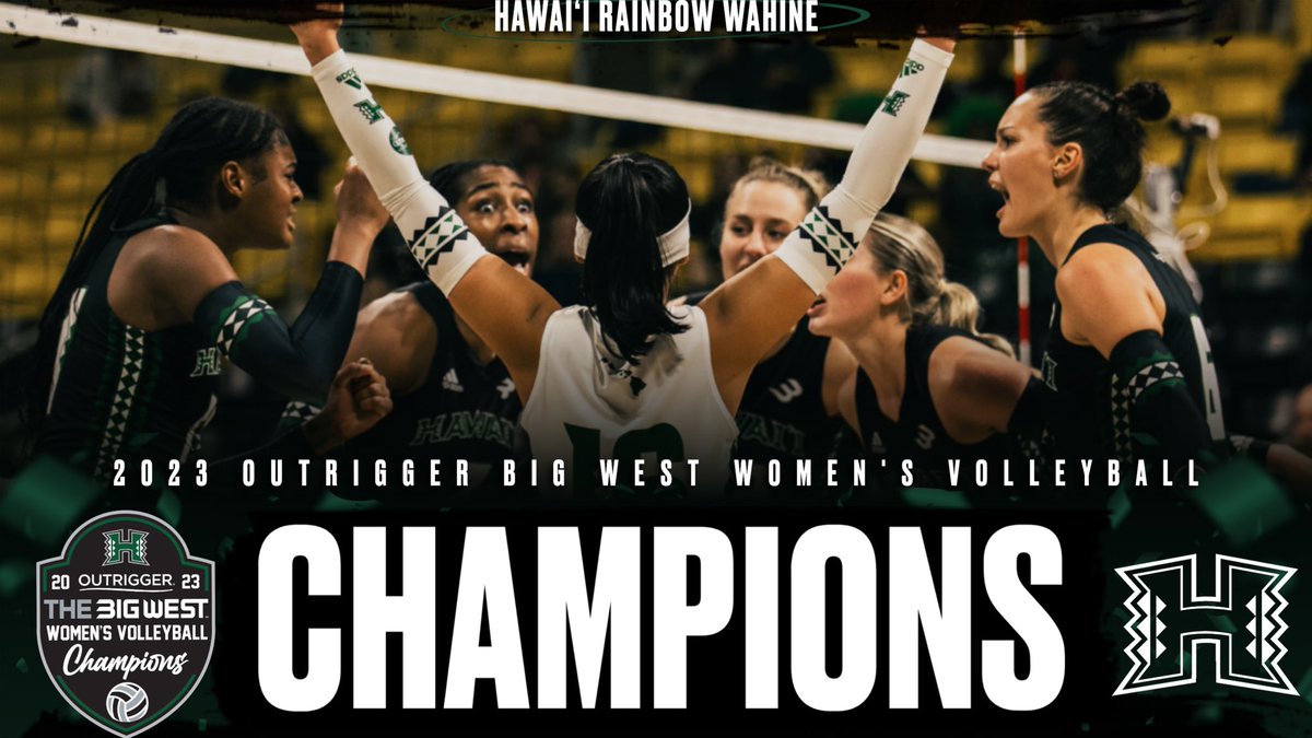 BigWestSports's tweet photo. CHAMPIONS 🏆🏐🌈

@HawaiiWVB are your 2023 @OutriggerResort Big West Women’s Volleyball Champions! 

#OnlyTheBold x #GoBows x #NCAAWVB https://t.co/ChPaP3l2Km
