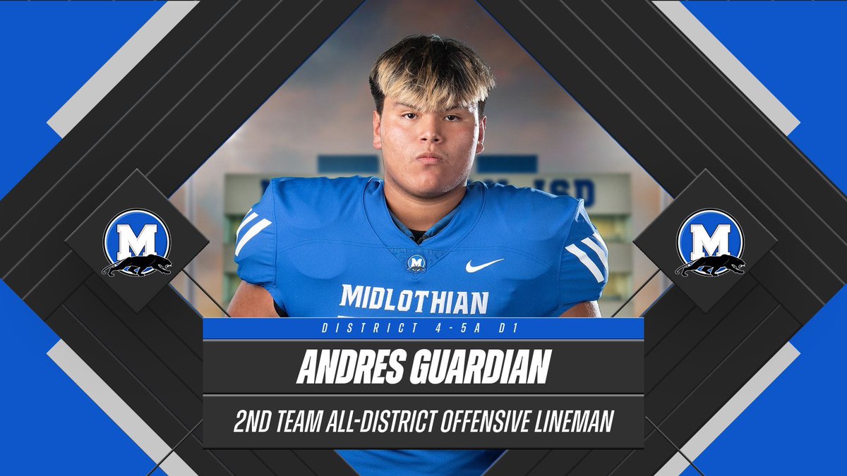 MidloPanthers's tweet photo. Congrats Andres on being selected 2nd Team All-District. We look forward to having him back next year as he is a key leader on a young and stout offensive line. #PantherPride https://t.co/WE7iyKigXv