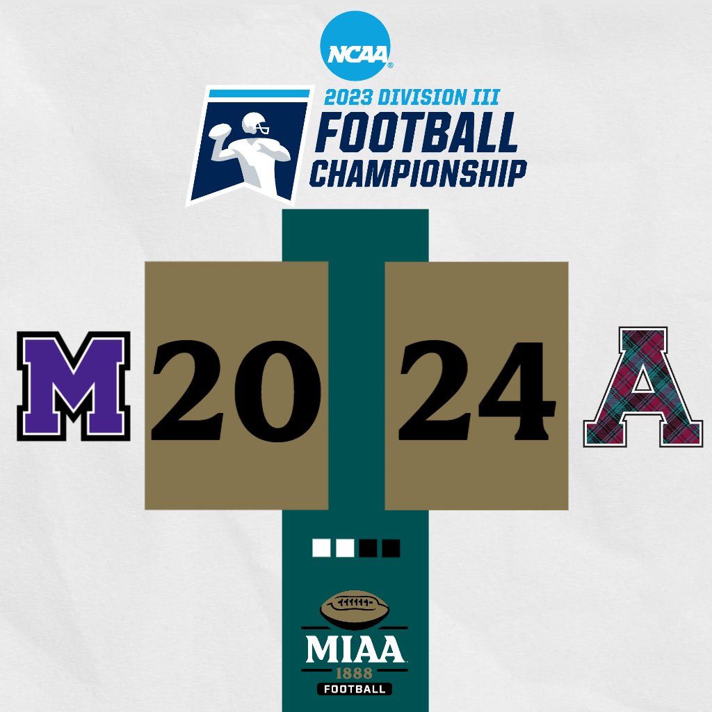 STILL DANCING!!! 🏈 @AlmaScots takes down No. 2 Mount Union to advance to the NCAA Division III Football Quarterfinals! The Scots will face SUNY Cortland on December 2 at 12:00 p.m. #D3MIAA #MIAAfb #GreatSince1888