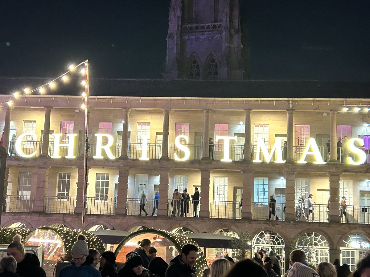 Piece Hall in Halifax looking very festive this evening