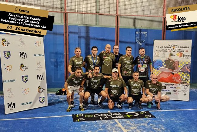 padelfederacion's tweet photo. 🔛 𝐅𝐚𝐬𝐞 𝐅𝐢𝐧𝐚𝐥 𝐂𝐭𝐨. 𝐄𝐬𝐩𝐚ñ𝐚 𝐄𝐪𝐮𝐢𝐩𝐨𝐬 𝟑ª 𝐂𝐚𝐭. 𝐕𝐞𝐭𝐞𝐫𝐚𝐧𝐨𝐬 +𝟒𝟎 𝐲 𝐕𝐞𝐭𝐞𝐫𝐚𝐧𝐚𝐬 +𝟑𝟓 

📸 Visita la Galería de Fotos en ➡ https://t.co/goXNhl6trB

📌 Club de Tenis y Pádel Loma Margarita (Ceuta)
🤝🏽 @fpadelceuta 

#CEEV3 #FEP #padelFEP https://t.co/bT3teCTNLK