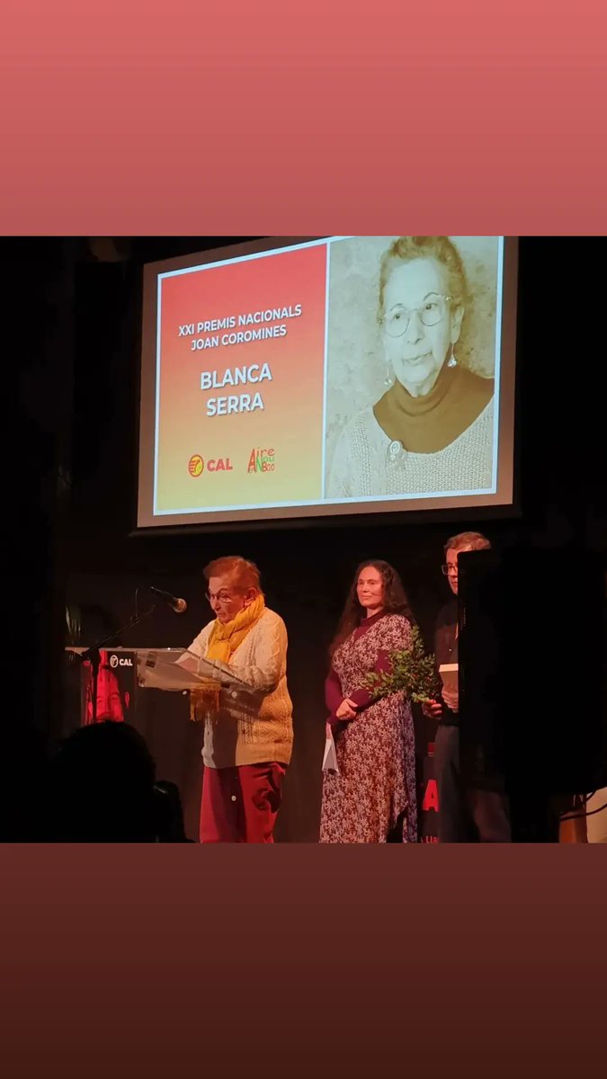 Cristinabcn28's tweet photo. Avui a la celebració dels XXI Premis Nacinals Joan Coromines @CAL_cat 
@blancaserrapuig   @AmpliProductora #BerenguerBallester @AssoAPLEC @peremanzanares
@JaumeMarfany @LluisPuigGordi @ClaraPonsati https://t.co/zz7TPaGSmT