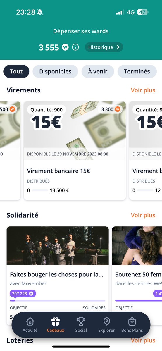 TimothMathon's tweet photo. Euuuuh @WeWardApp ça va l’inflation ? Mdrrr 
Carrément on récupère 2 fois moins mdr 
C’est ciao https://t.co/UNbv7dXfHe