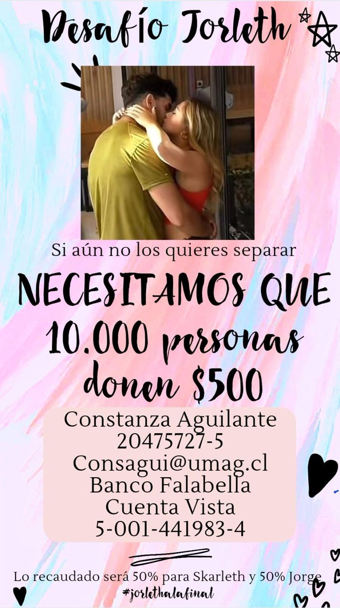 teamskarlethGH's tweet photo. @yessita_26 Es a la cuenta falabella!!!!! https://t.co/PziStLjydQ