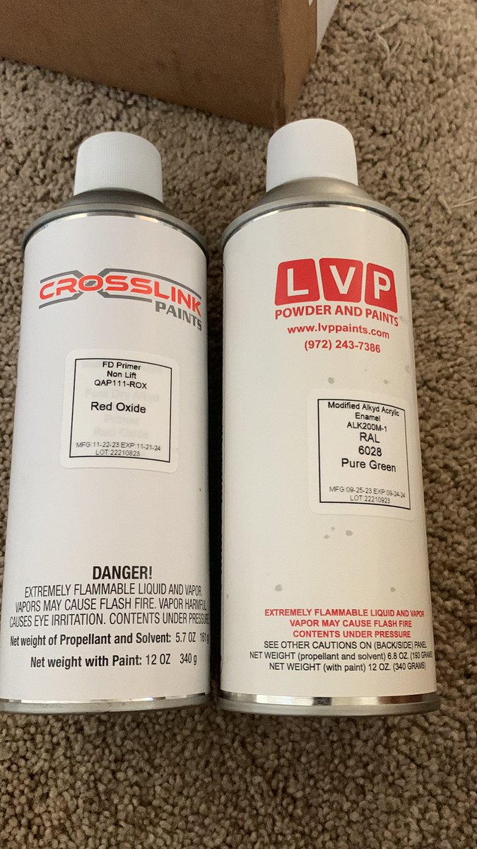 My go-to metal paint supplier.  going to repaint factory powdercoated light fixtures green.  Not ideal but they were custom order so changing the color at the factory would have reset the lead-time.