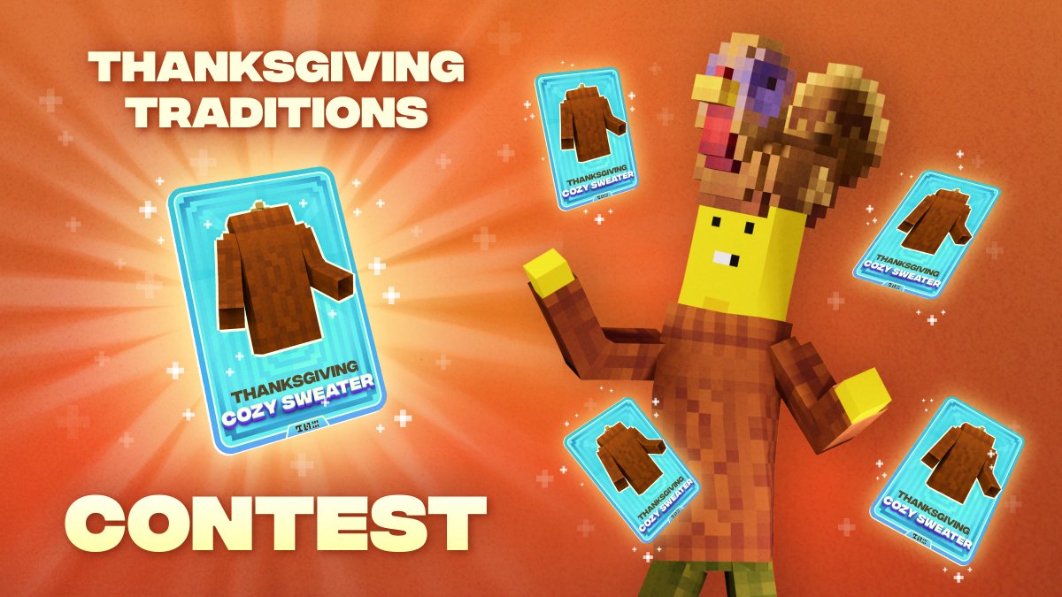 ChainersGame's tweet image. Wanna win a Cozy Sweater 🧶, the second NFT from our exclusive holiday set?

Let's make Chainers Thanksgiving traditions together!🎇

We know people celebrate Thanksgiving with warmth and love, but let's imagine how it would be in the Chainers Universe! 👇

🌟 Describe the…