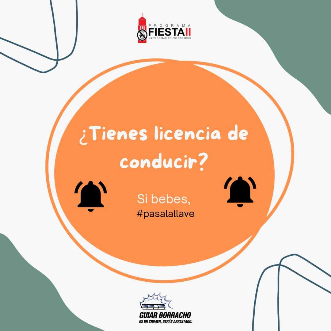 FIESTAII's tweet photo. Tener una licencia para conducir es un privilegio y una gran responsabilidad. Si bebes, PASA LA LLAVE. 

#FIESTAii #pasalallave https://t.co/VS4n6PLoFc
