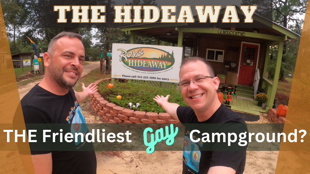 GaysFull's tweet photo. Go grab another plate of leftovers, plop down in front of the TV and watch our latest campground review! Here is our review of the The Hideaway in Collins, GA.

https://t.co/DDDriDrCud

#gayrvtravel #gaymen #gayrvlife #gaytravel #gay #gayrvtravel #gayrvlife #lgbtcamping #lgbtqia https://t.co/ionTzVbxNX
