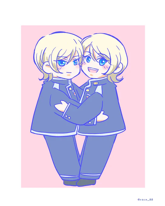 あげ直しすみませんいい双子の日初描き ミギダリ#ミギとダリ 