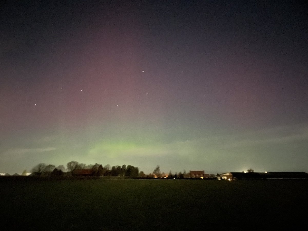 zoebarratt1's tweet photo. Beautiful display of the #NorthernLights #Auroraborealis this evening from home in #Hessay #York visible faintly with the naked eye but much better through my iPhone 12 lens! #aurora @BBCLookNorth @aurorawatchuk https://t.co/GOwgD2x6co