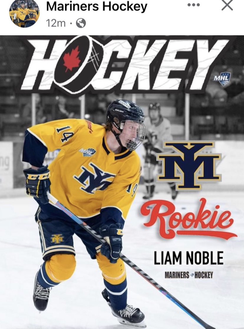 1st MHL goal as a Mariner this past Thursday night 🎉
You worked hard for it kid- bet you heard us screaming &amp; cheering from home!l♥️
#YarmouthProud #OurLiam
<a href="/DnLL12/">Dean Noble</a>