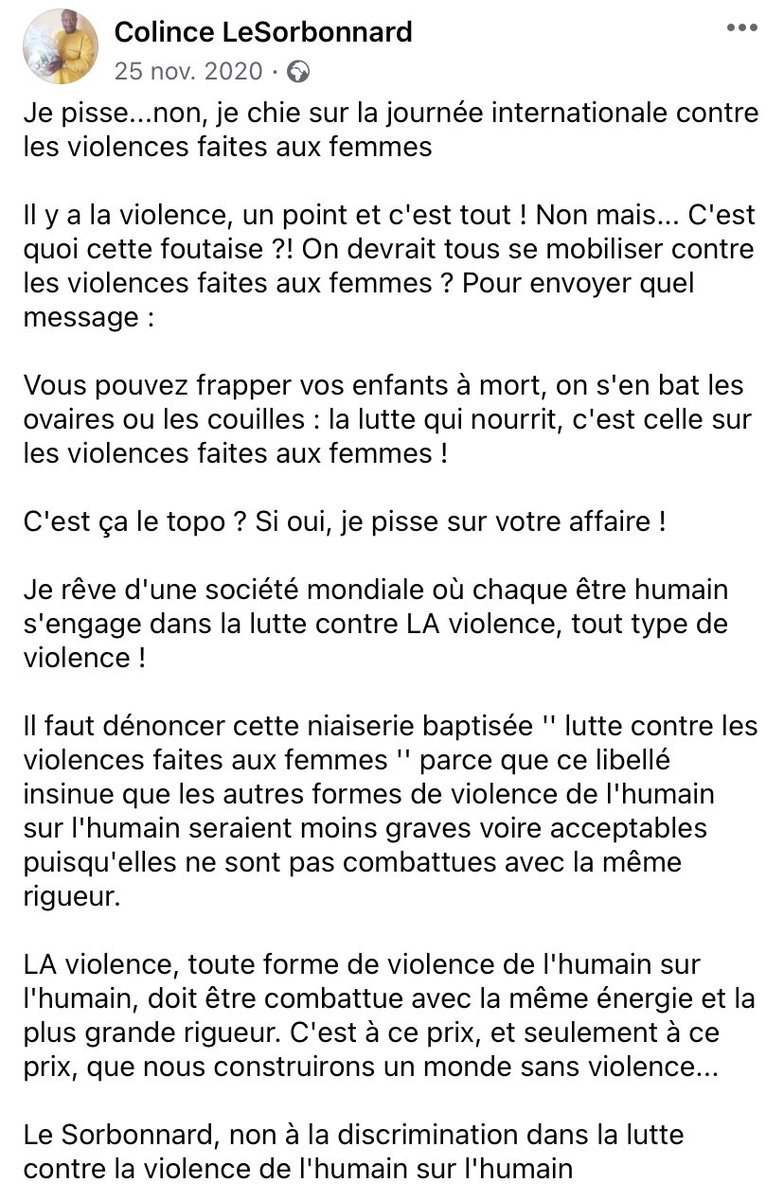 ChanceMevowanou's tweet photo. Dans un pays où on dit prôner une tolérance zéro face aux violences faites aux femmes, c’est inadmissible. Le message que cela envoie c'est l'encouragement de ces personnes qui se sentiront davantage à l'aise de faire l'apologie du viol, du victim blaming et de banaliser les violences faites aux femmes. Puisque malgré ça ils se voient inviter dans des espaces dédiés à la lutte contre les violences faites aux filles et aux femmes. C'est simplement inacceptable.