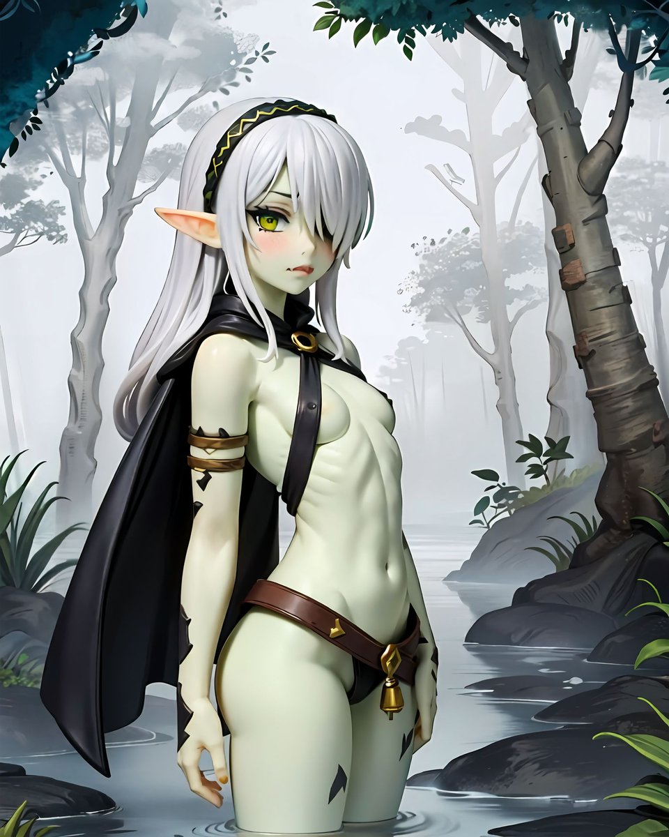 Choco_Diffusion's tweet image. Here is my entry to @AlizsArts #OrchifyWaifus challenge💚

Some cute orc girl figurines😉✨