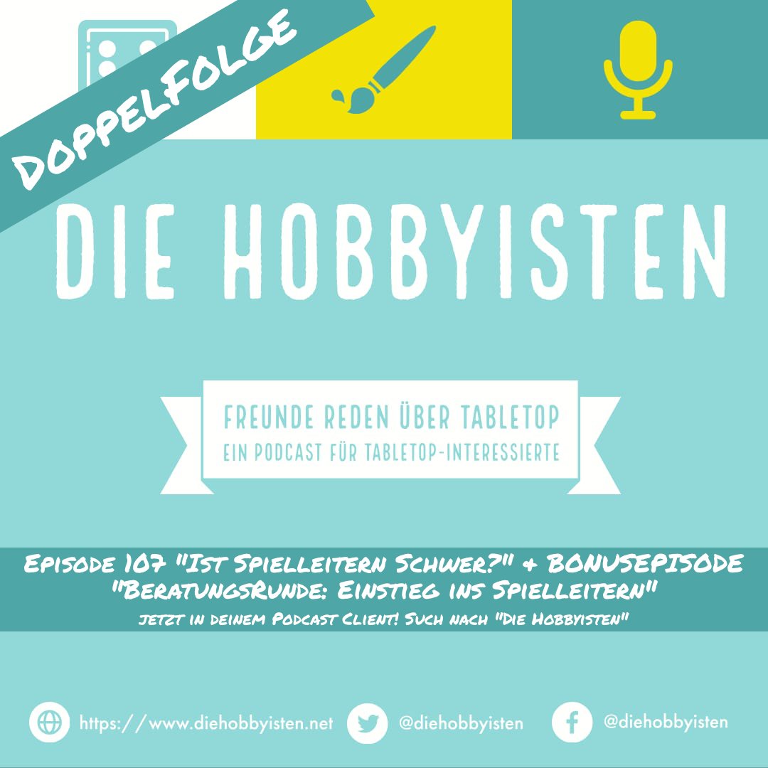 diehobbyisten's tweet photo. DOPPELFOLGEN ALARM!!! Heute haben wir zwei Folgen zum Leiten von RPG Abenteuern für euch.
Zu finden in eurem Podcast Client oder unter https://t.co/bGbzmRfy33 und https://t.co/ZWnrXYTyin
#tabletop #tabletopde #tabletopgaming #ttde #dungeonsanddragons #tabletoprpg #penandpaperrpg https://t.co/lc7AQDmXpY