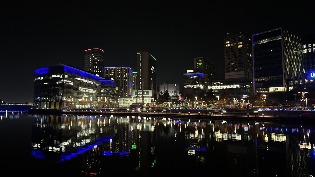 What a view… Media City on a chilly night ❤️