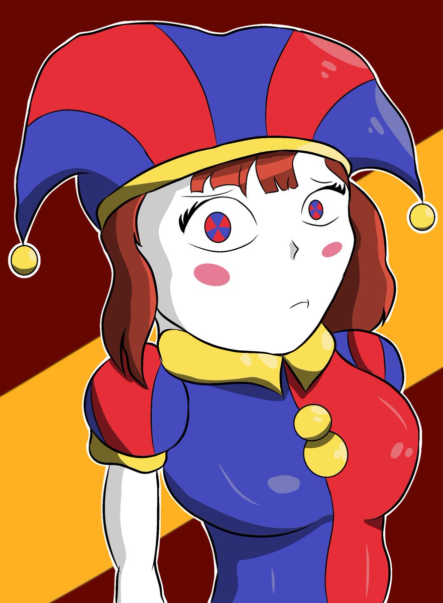 Spikejoke's tweet photo. Here's pomni! 
#TheAmazingDigitalCircus #TheAmazingDigitalCircusPomni #Pomni #pomnifanart https://t.co/N9Et0M1AGj