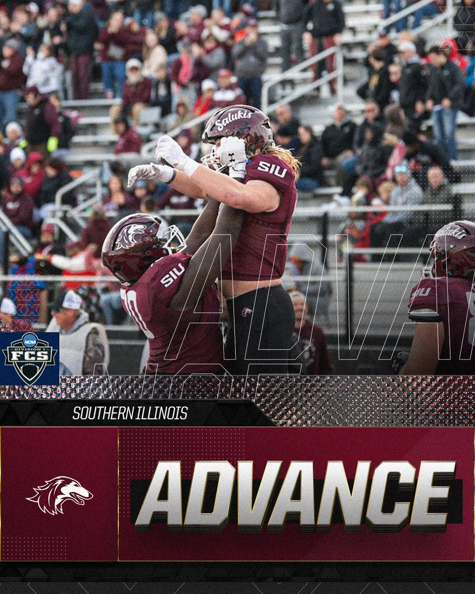 Saluki domination 🐶 @SIU_Football defeats Nicholls, 35-0, to advance to the 2nd round of the NCAA FCS Football Playoffs. #FCSPlayoffs