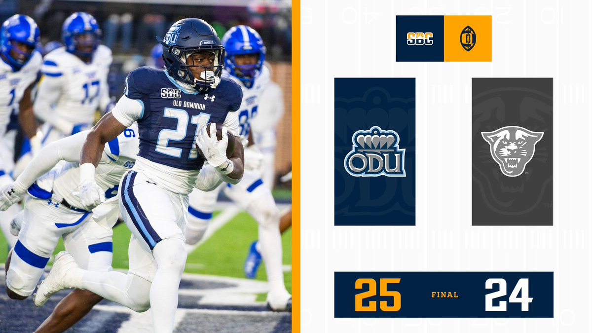 𝗙𝗜𝗚𝗛𝗧 𝗧𝗢 𝗧𝗛𝗘 𝗙𝗜𝗡𝗜𝗦𝗛. @ODUFootball overcomes a 21-0 halftime deficit—and scores the go-ahead touchdown as time expires—to secure bowl eligibility in the final game of the regular season. ☀️🏈