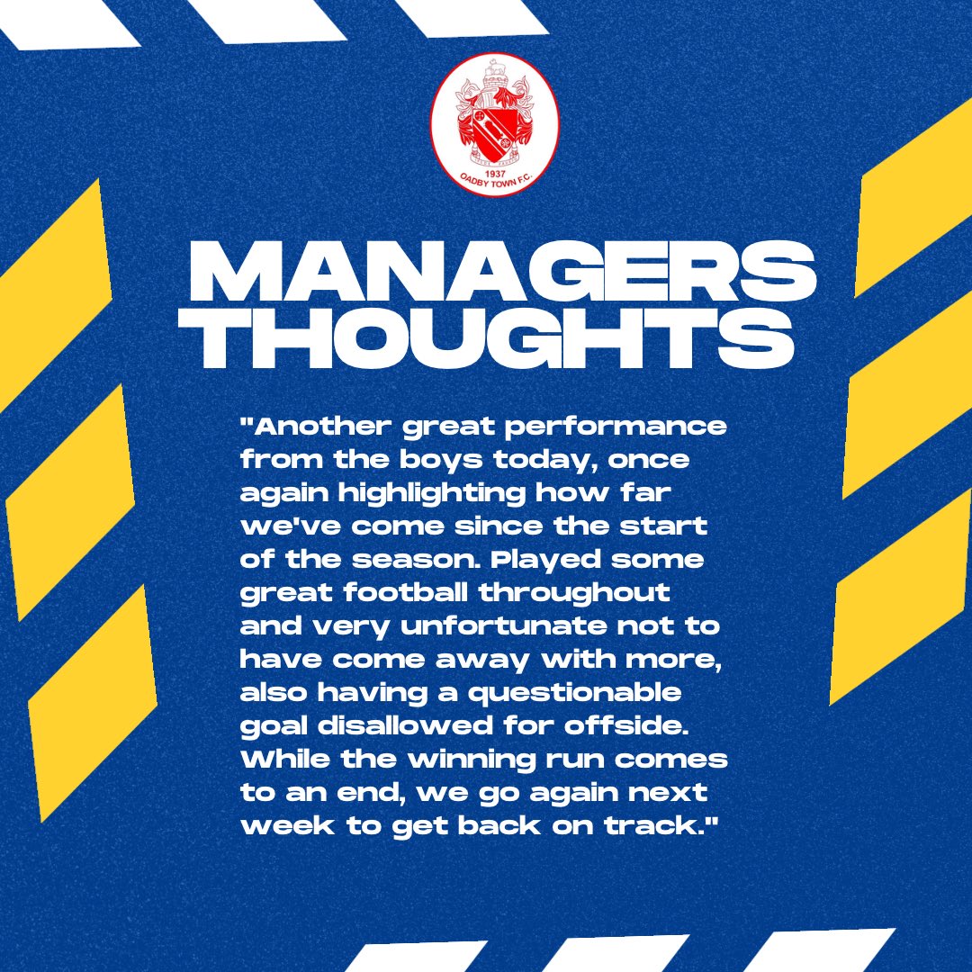 Manager Sukh Singh-Malhi’s thoughts after today’s 3-2 defeat against Daventry Town 👇🏻
