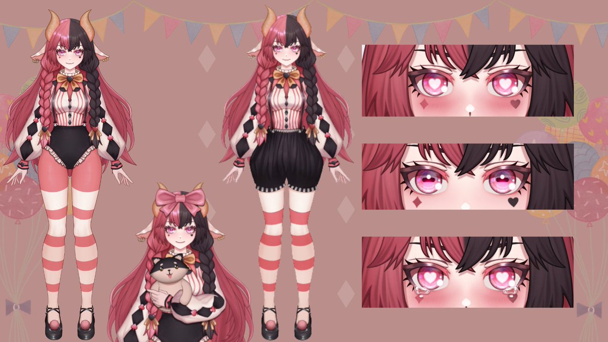 BillieThyKidd's tweet photo. 🎪 Come One Come All 🎪
    Introducing Silly Billie The Goat

It's so nice to meet y'all. I look forward to performing for you~ The fact that you see me, means you've lost something. How interesting~ 

Model: @buffOrianna (They are amazing!) 
#Vtuber #GOATuber #Envtuber https://t.co/YvSpJsedq2