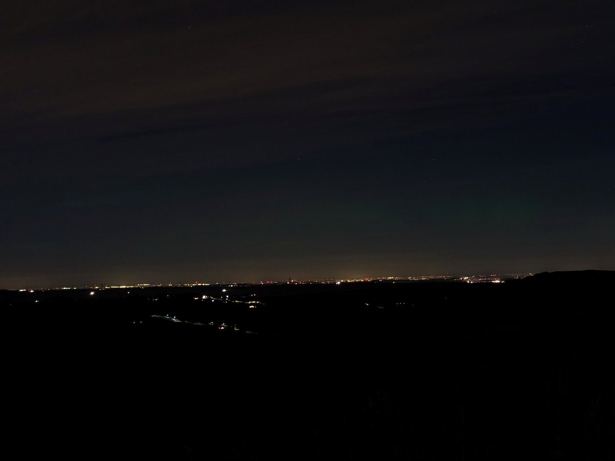 Aurora tonight visible on camera in the Peak District 19:00-19:45, though not naked eye visible.