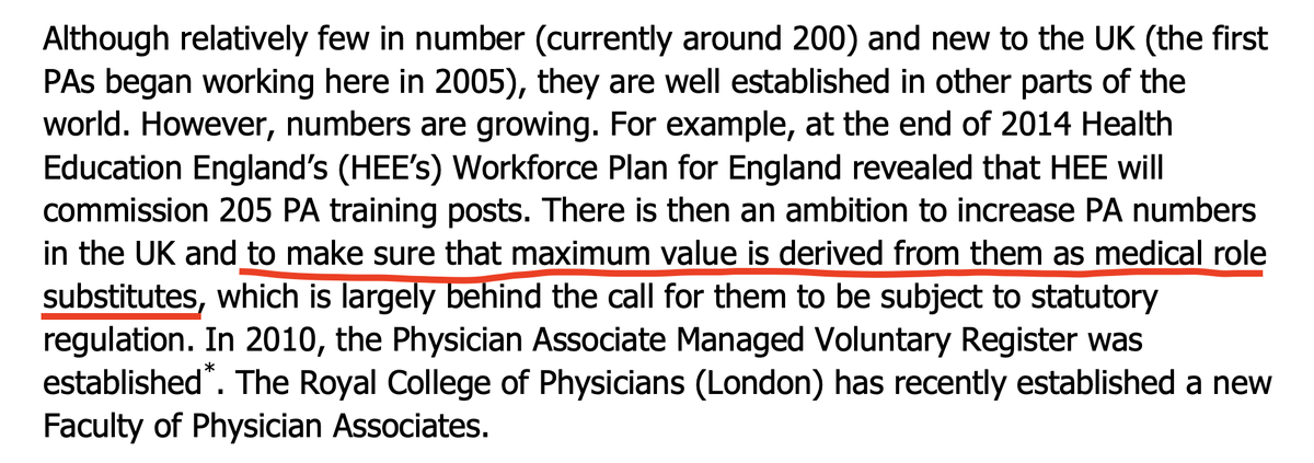 PAs are substitutions. The GMC (2015) explains why it needs to regulate them here 👇
gmc-uk.org/-/media/docume…