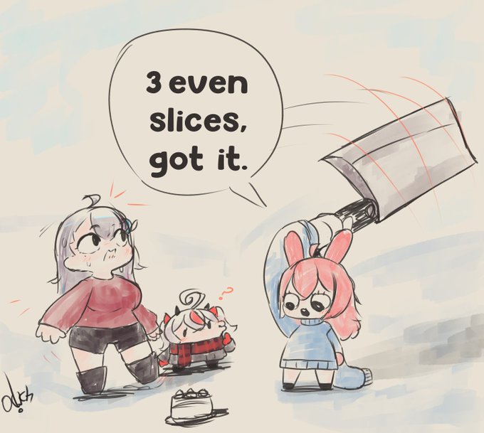 #MMOARTPG #EmberDoodle #remicasso #rkgk *Opens story book* Pippa Must use Precise motions to properly divide the Cake evenly  for the 3 of them.* Closes Story Book* 