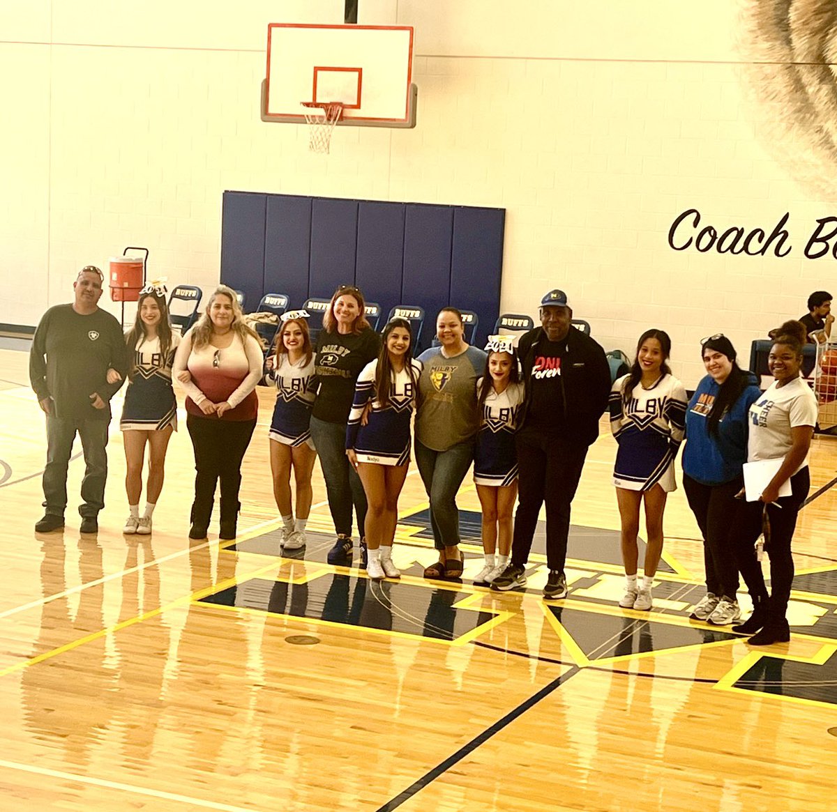 Today I was honored to support our @Milby_HS seniors for @MilbyBasketball  Senior Day! 🦬💛💙 @rpena3kr  @MilbyLove #alwaysabuffalo #honored #supportourstudents