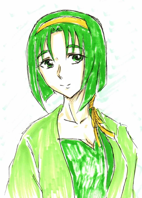 #プリキュア版深夜の真剣お絵描き60分一本勝負時間外参加の連投、失礼します。11/20お題から、昨日のオトナプリキュアでやっと変身した「秋元こまち」。 