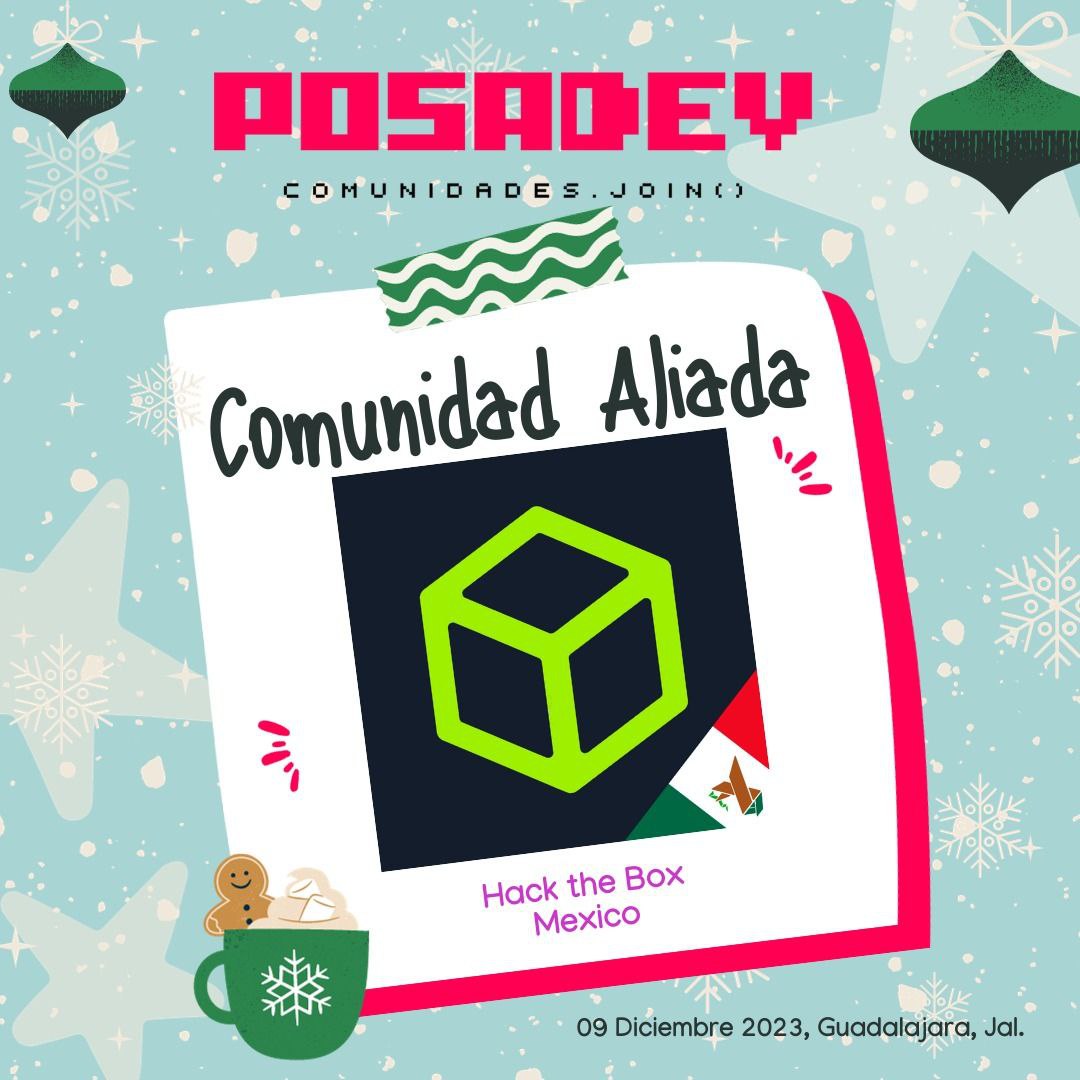 posadev's tweet image. 🎁 No es un regalo, no es una caja 📦, es otra de las comunidades aliadas, nos alegra anunciar a @htb_mx otra comunidad que nos ayudara a preparar posadev2023

#posadev2023 #comunidadesJoin