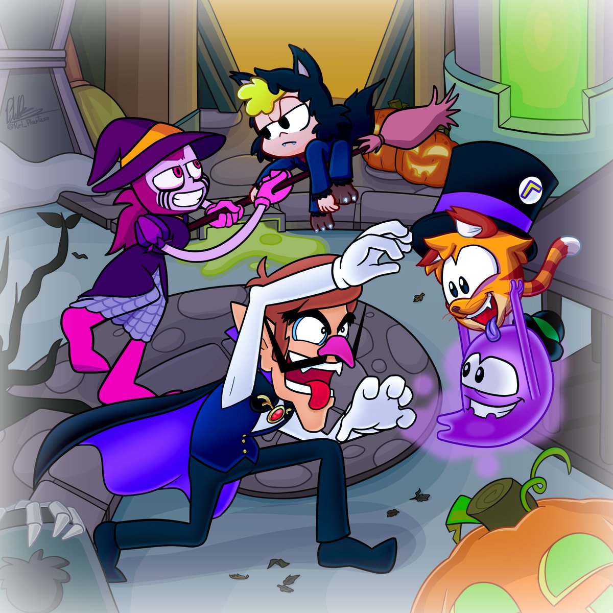 Purl_Phantasm's tweet photo. Spooky night!

#waluigi #spinel #clubpenguin #turmadamonica https://t.co/uq0m0JR4gj