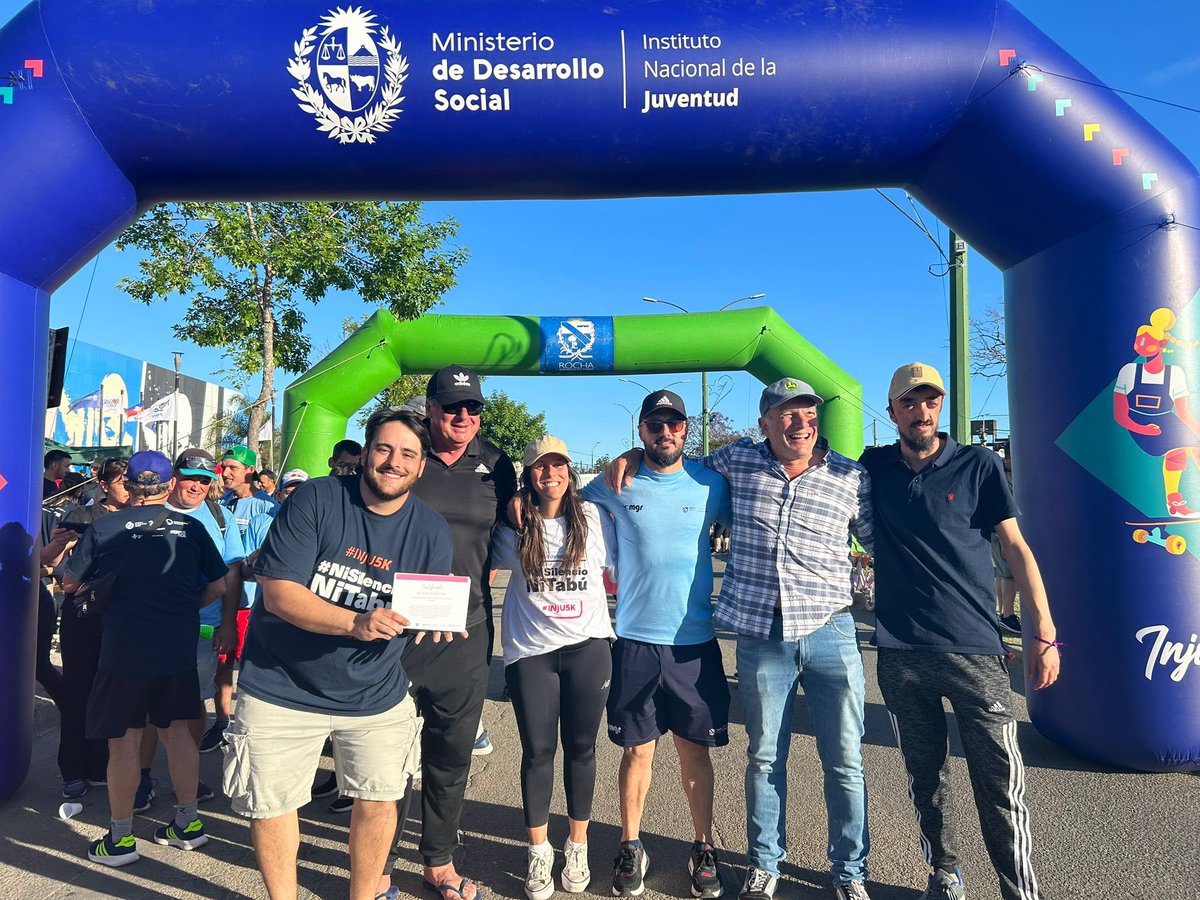 GobiernoRocha's tweet photo. 🏃‍♂️5K INJU🏃‍♀️

🔝En el día de hoy en la ciudad de Rocha se realizó la INJU 5K en el marco de la campaña nacional de sensibilización sobre salud mental “Ni Silencio Ni Tabú”. https://t.co/i012cXCuSo