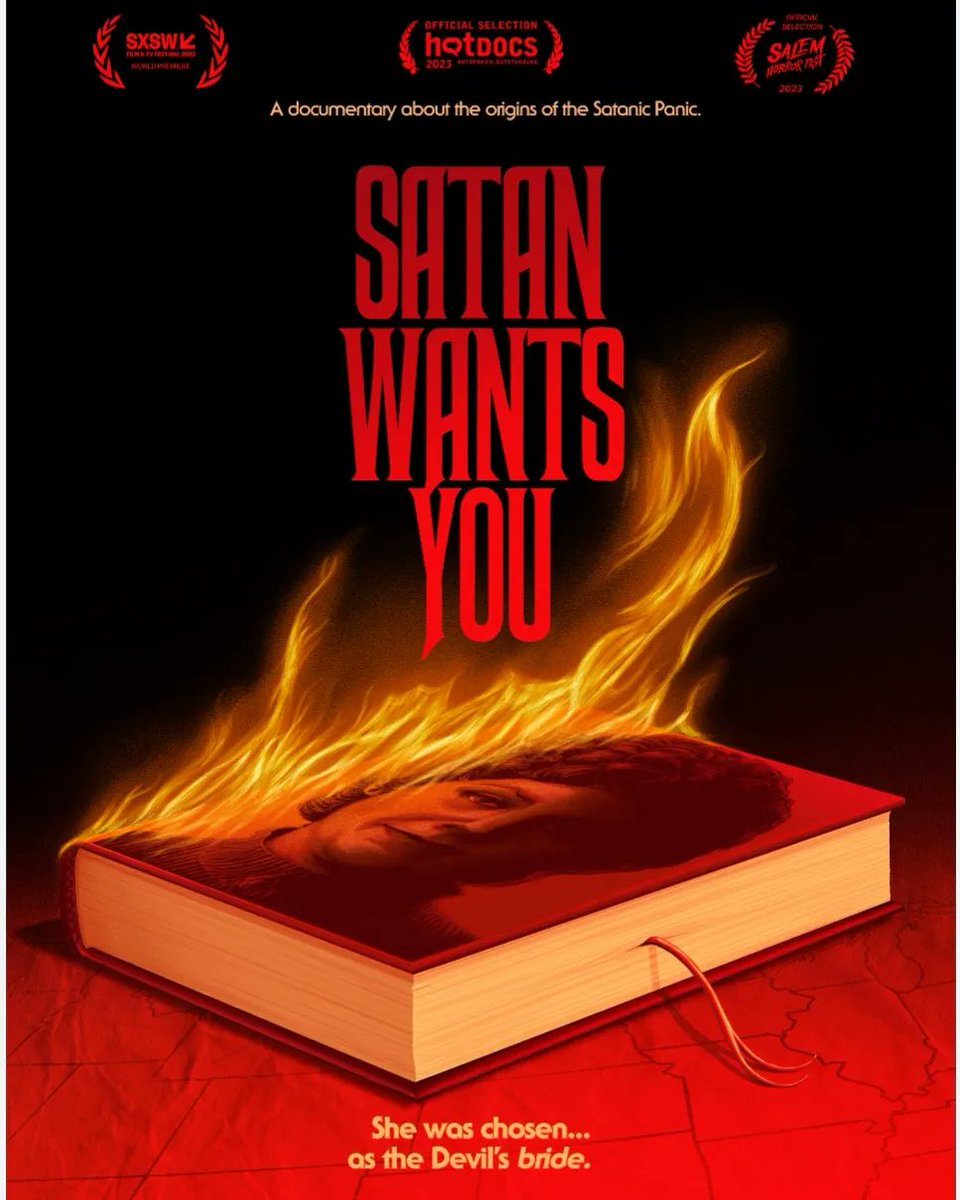 GoDocYourself's tweet photo. This week the Erins jump into the fire with “Satan Wants You,” available on Amazon Prime. The Satanic Panic of the 80s/90s has deep roots in the revelations told in the book “Michelle Remembers.” #PrimeVideo #80s https://t.co/XFKEG2H4Gu