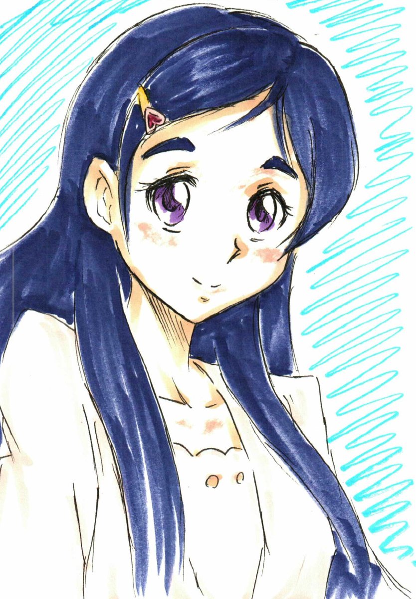プリキュア「#プリキュア版深夜の真剣お絵描き60分一本勝負11/22お題から「雪城ほのか」。」|沖庵のイラスト